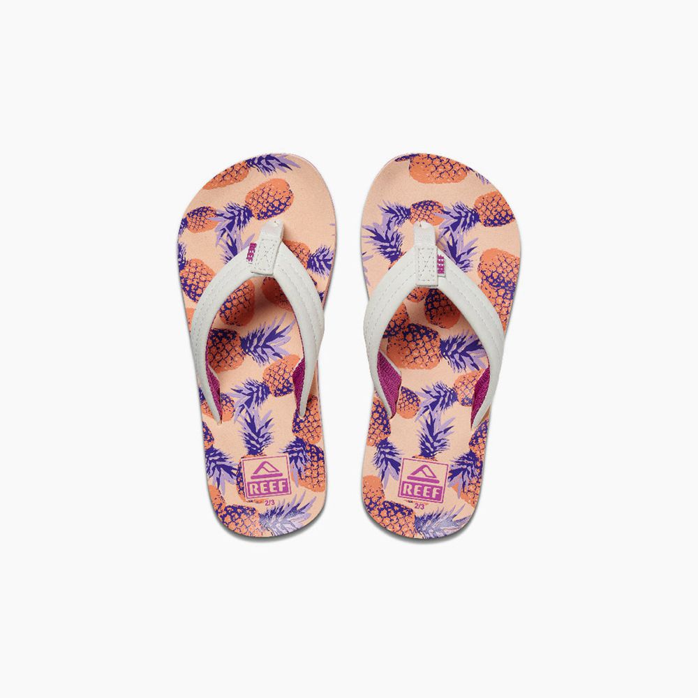 Reef Girl's Ahi - Flip Flops Purple/Coral | 09423-APIV